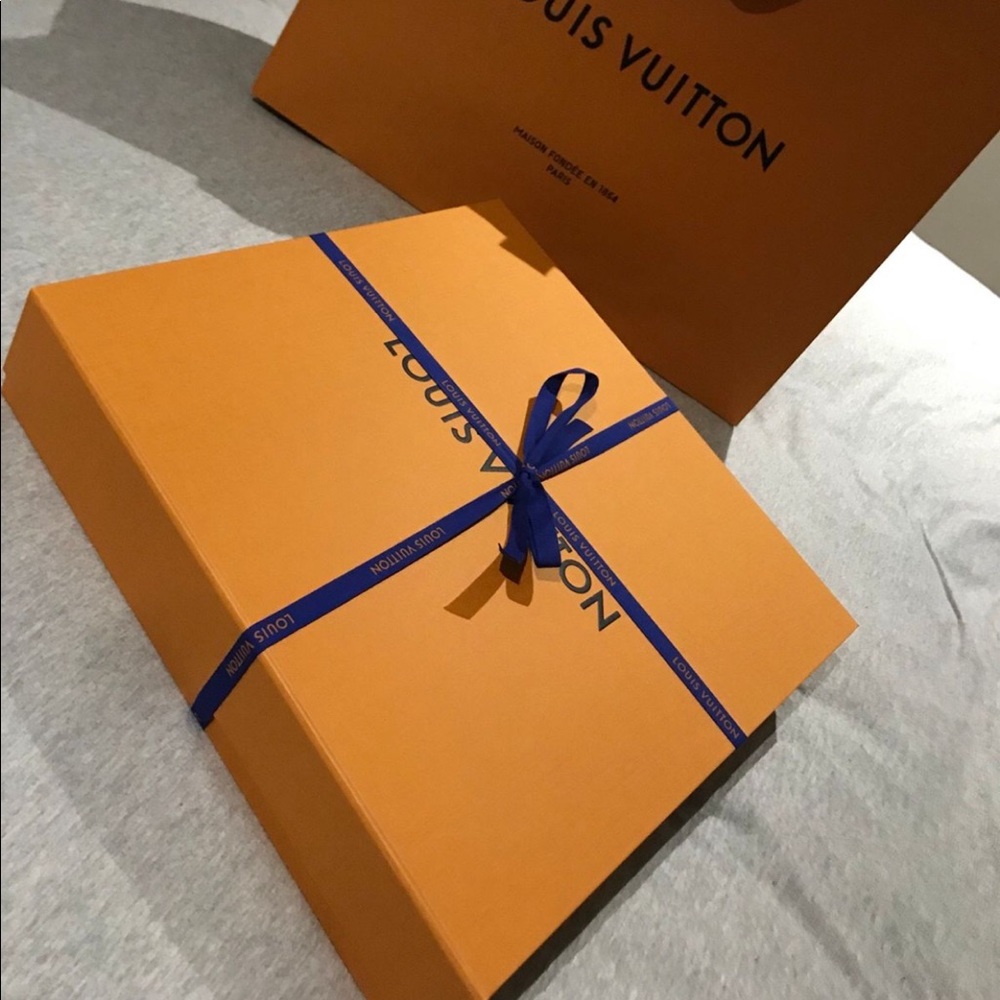 Empty Louis Vuitton box and bag